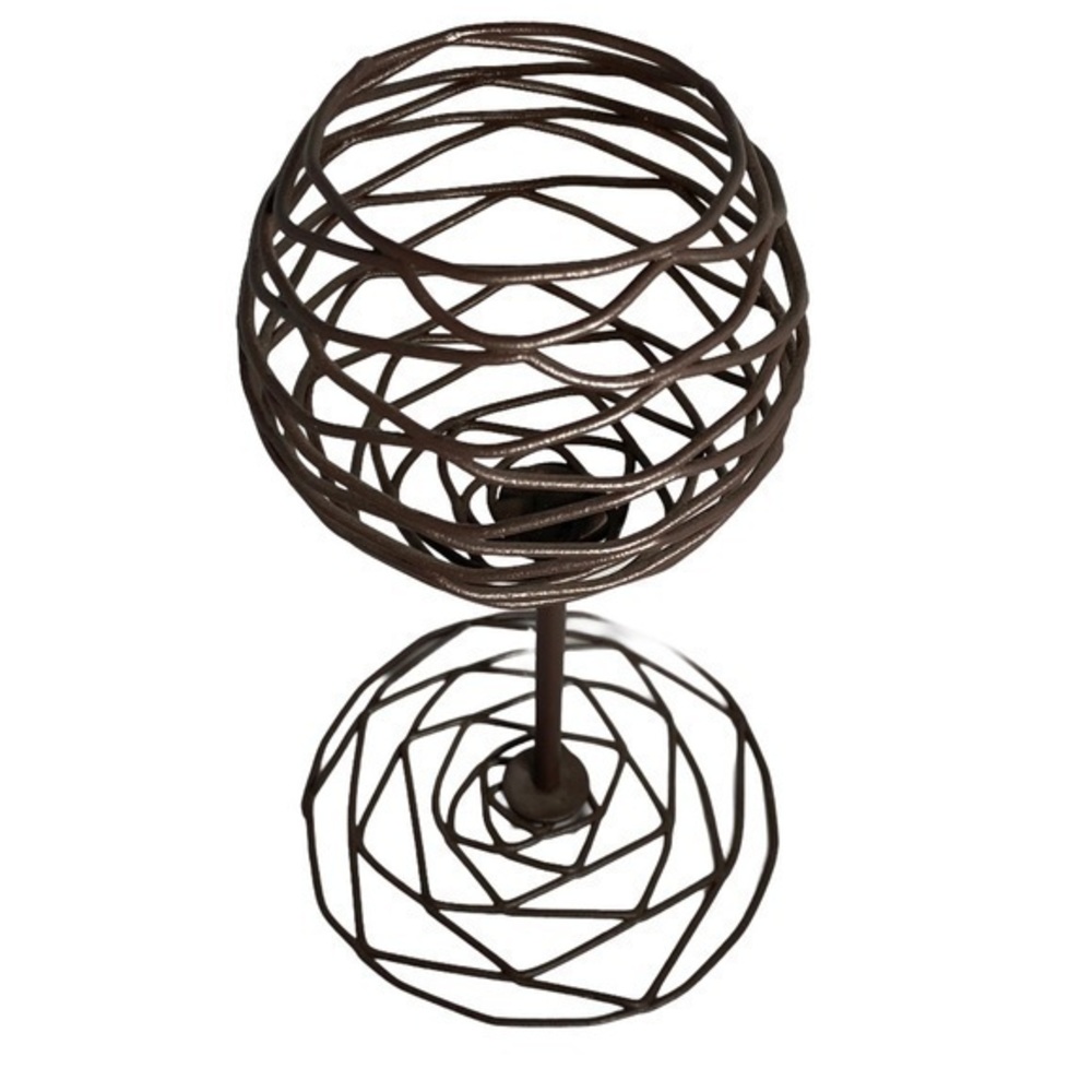 BROWN WIRE VOTIVE CANDLE HOLDERS